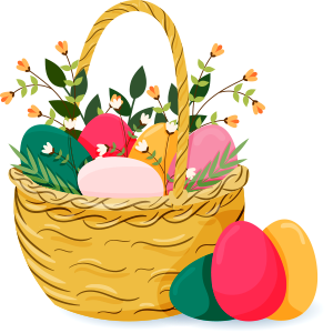 Корзинка с яйцами